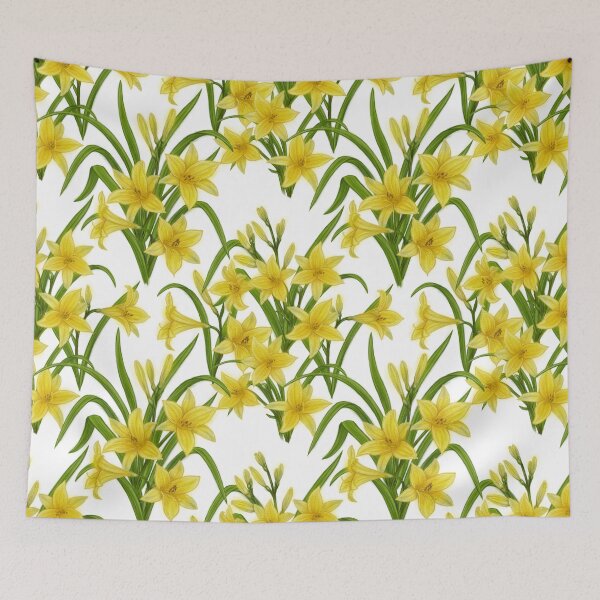 Item preview,  Yellow lilies, garden, summer mood, nature pattern, flowers, designed and sold by ArtbySvetik.