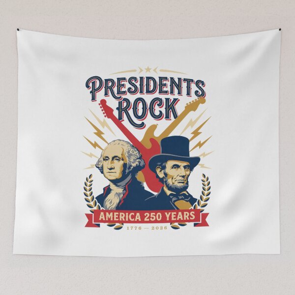 Item preview, Presidents Rock Washington Lincoln Guitar America 250 Years v14 designed and sold by DarylWelsh2024.