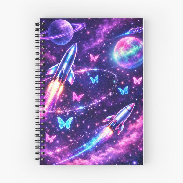 Item preview, Neon Space Butterfly Galaxy Art  designed and sold by Black Signal.