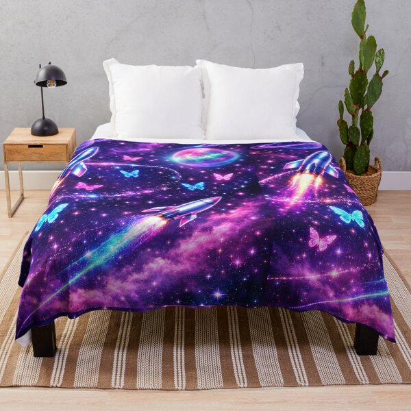 Item preview, Neon Space Butterfly Galaxy Art designed and sold by Black Signal.