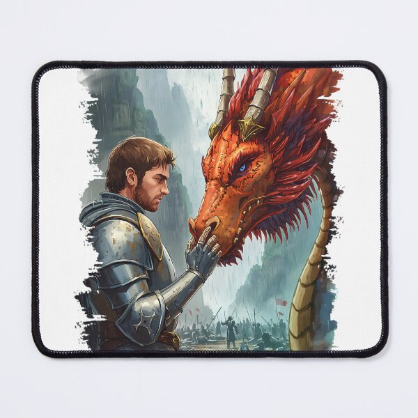 Item preview, Knight and Red Dragon Fantasy Art | Medieval Mythical Creature T-Shirt designed and sold by Wirath Shop.