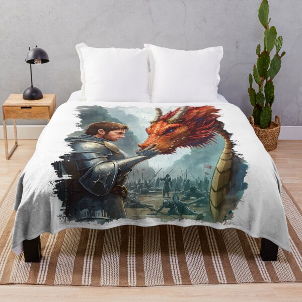 Item preview, Knight and Red Dragon Fantasy Art | Medieval Mythical Creature T-Shirt designed and sold by Wirath Shop.