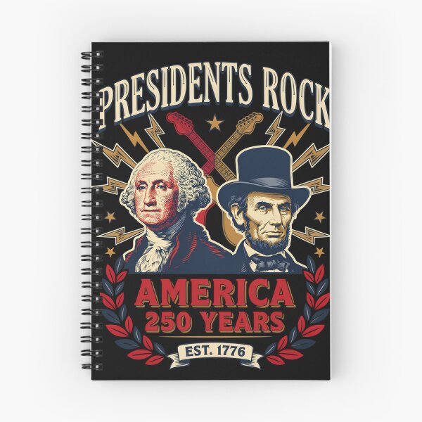 Item preview, Presidents Rock Washington Lincoln Guitar America 250 Years v15 designed and sold by DarylWelsh2024.