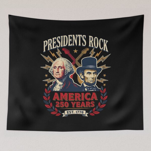 Item preview, Presidents Rock Washington Lincoln Guitar America 250 Years v15 designed and sold by DarylWelsh2024.