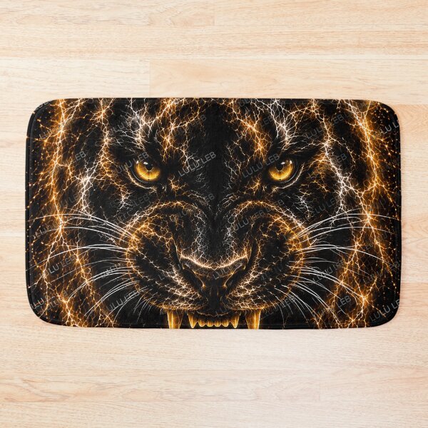 Item preview, Electric Black Panther – Untamed Fury | Glowing Fractal Wildlife Art designed and sold by LuluLeb.