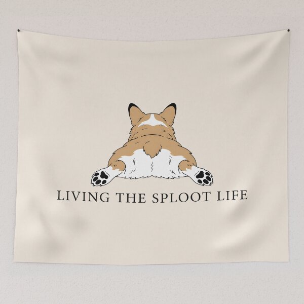 Item preview, Living The Sploot Life Cute Corgi Butt Minimalist Line Art designed and sold by dreephic22.