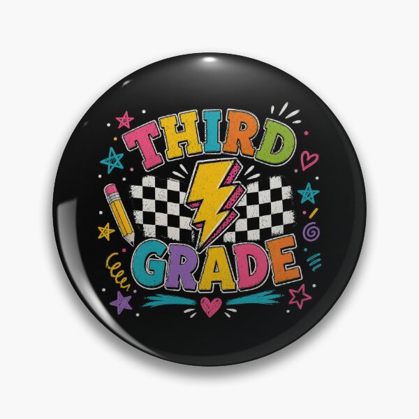 Item preview, Third Grade Lighting Bolt Pencil Retro 3rd Grade Teacher designed and sold by OlakunleOloroz.