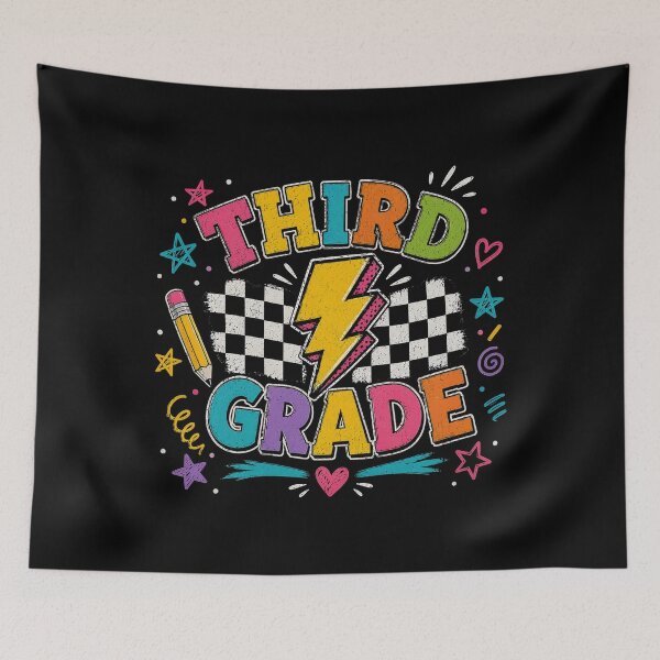 Item preview, Third Grade Lighting Bolt Pencil Retro 3rd Grade Teacher designed and sold by OlakunleOloroz.