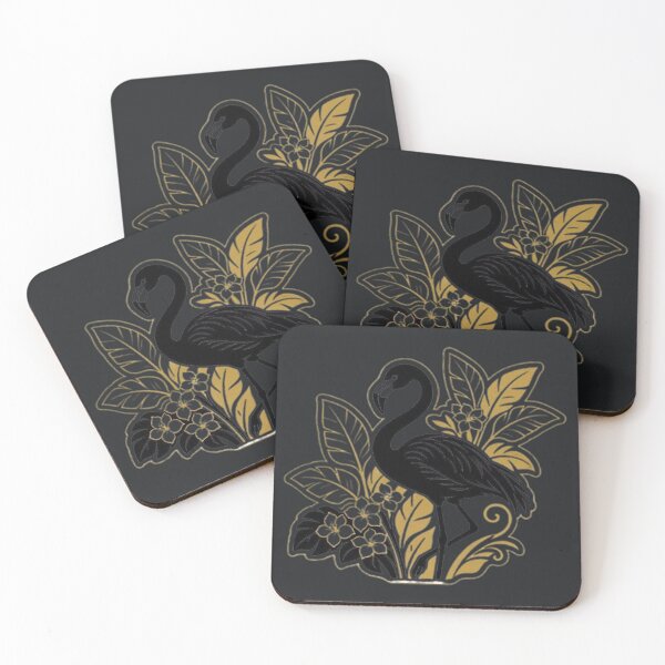 Item preview, Black Flamingo – Gothic Tropical Illustration designed and sold by Roberta Calabrese.