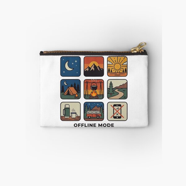 Item preview, Retro Camping Icon Grid Offline Mode Camper & Nature Adventure designed and sold by GabeMountainArt.