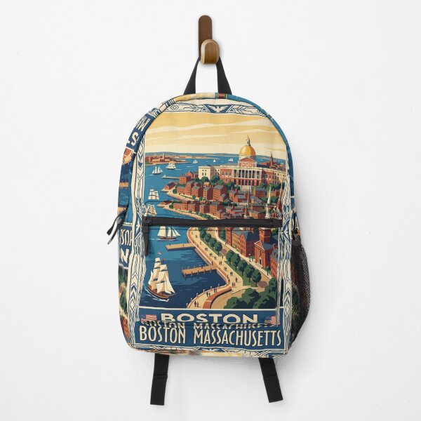 Item preview, Boston Massachusetts Vintage Travel Poster designed and sold by Bomax121.