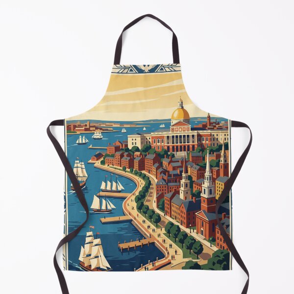 Item preview, Boston Massachusetts Vintage Travel Poster designed and sold by Bomax121.