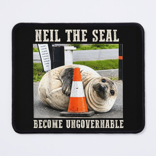 Item preview, Neil The Seal Become Ungovernable Traffic Cone Funny Animal Meme Gift designed and sold by MauriLifton.