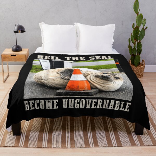 Item preview, Neil The Seal Become Ungovernable Traffic Cone Funny Animal Meme Gift designed and sold by MauriLifton.