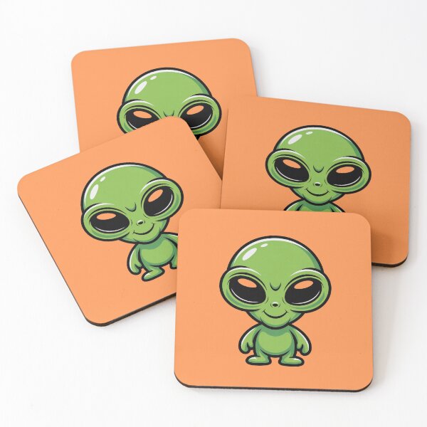Item preview, Cute Green Alien - Kawaii Space Character designed and sold by Outlet Raloel.