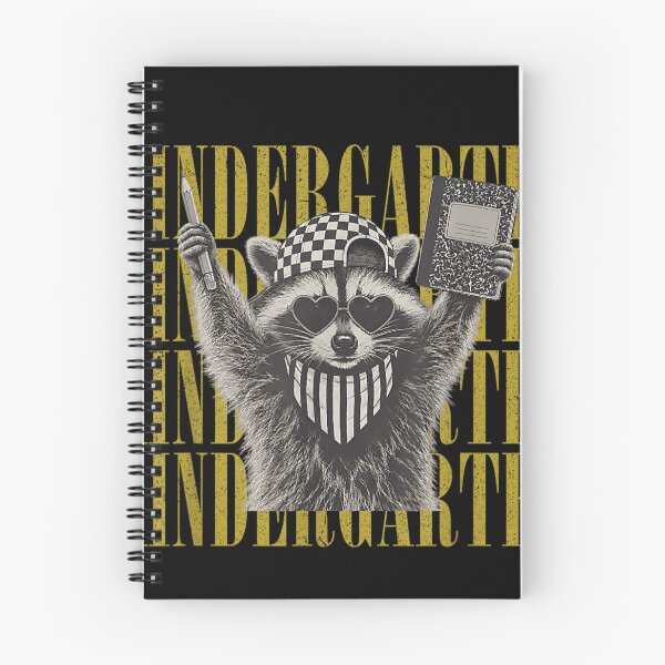 Item preview, Kindergarten Retro Raccoon Back To School Heart Sunglasses Composition Notebook Art designed and sold by MauriLifton.