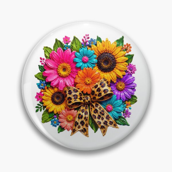 Item preview, Colorful Floral Bouquet with Leopard Print Bow designed and sold by ShopUniverse.