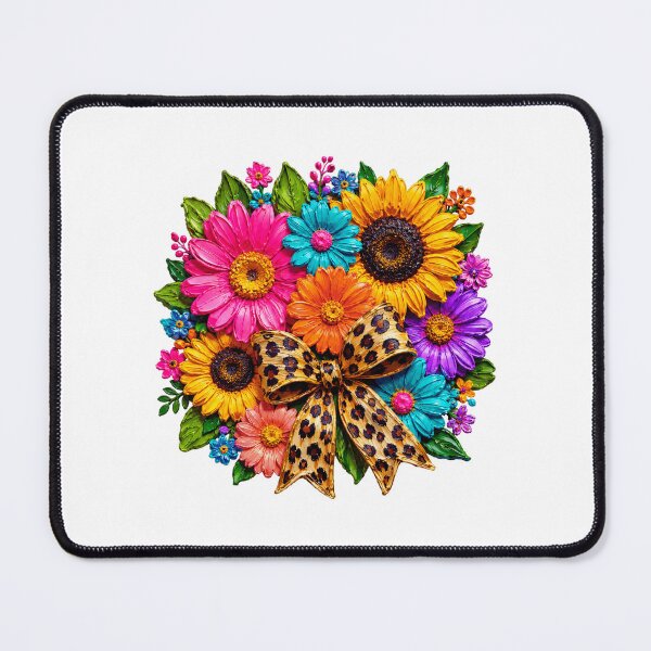 Item preview, Colorful Floral Bouquet with Leopard Print Bow designed and sold by ShopUniverse.