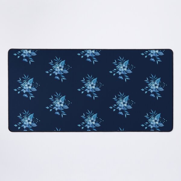 Item preview, Dark Navy Blue Botanical Flower Bouquet Pattern designed and sold by Jyoti-Quotes.
