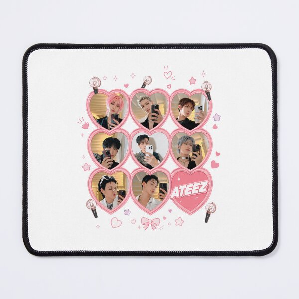 Item preview, ATEEZ Heart Selfie Graphic Tee, Atiny Kpop Fan Shirt, Cute Idol Photo Collage Merch, Y2K Concert Style Top, Comfort Colors Shirt designed and sold by BerryHand.