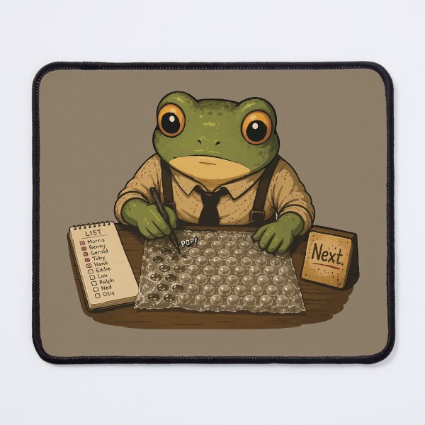 Item preview, Funny Bubble Wrap Sticker – Frog Stress Relief Checklist Illustration designed and sold by SimplePoDesign.