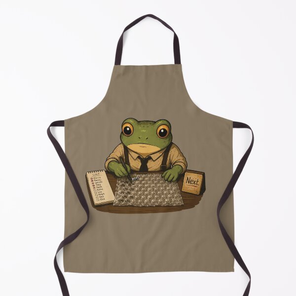 Item preview, Funny Bubble Wrap Sticker – Frog Stress Relief Checklist Illustration designed and sold by SimplePoDesign.