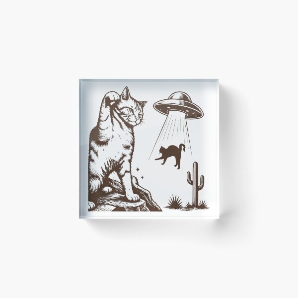 Item preview, Cat Smacks UFO to Save Another Cat designed and sold by artCreativeColony.