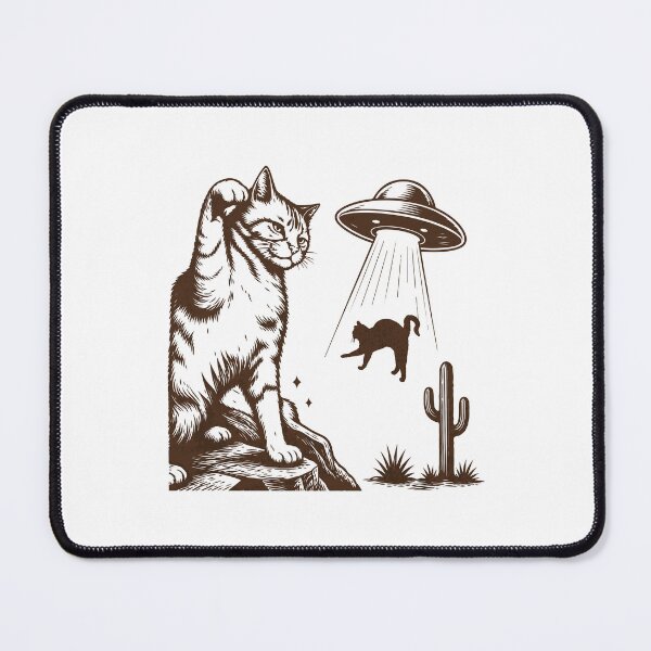 Item preview, Cat Smacks UFO to Save Another Cat designed and sold by artCreativeColony.