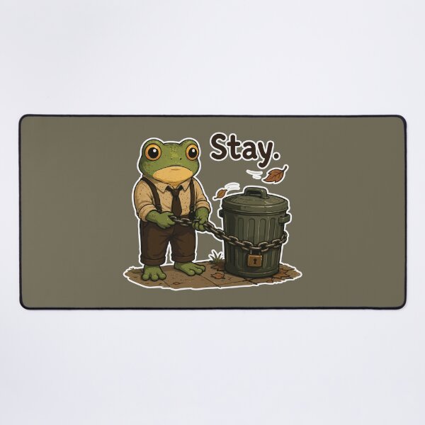 Item preview, Funny Trash Can Sticker – Frog Taking Out the Garbage Illustration designed and sold by SimplePoDesign.