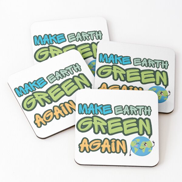 Item preview, Make Earth Green Again - Eco Friendly Save The Planet Quote designed and sold by Pure-Earth-Studio.