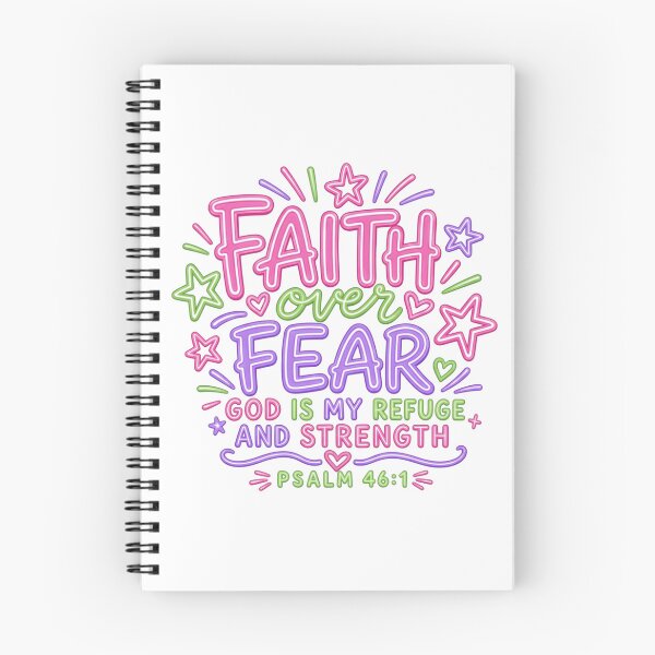 Item preview, Faith Over Fear Colorful Hand Lettering Psalm 46:1 designed and sold by ShopUniverse.