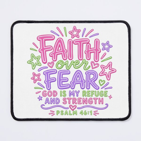 Item preview, Faith Over Fear Colorful Hand Lettering Psalm 46:1 designed and sold by ShopUniverse.