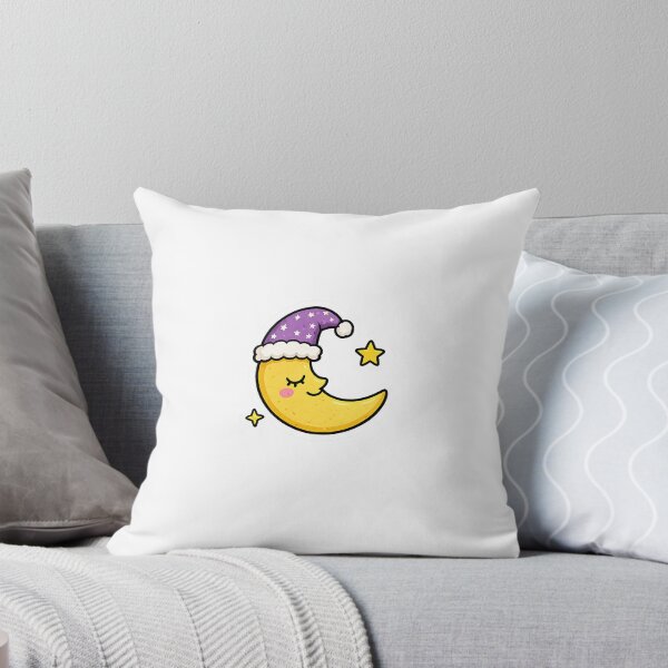 Item preview, Cute Sleeping Moon Sticker | Kawaii Crescent Moon with Night Cap designed and sold by Ricomin.