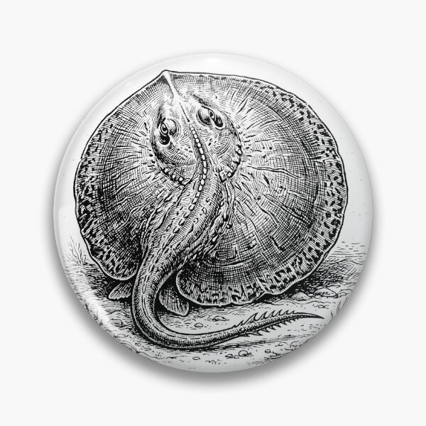 Item preview, Woodcut Giant Stingray Illustration designed and sold by DuckOddity.