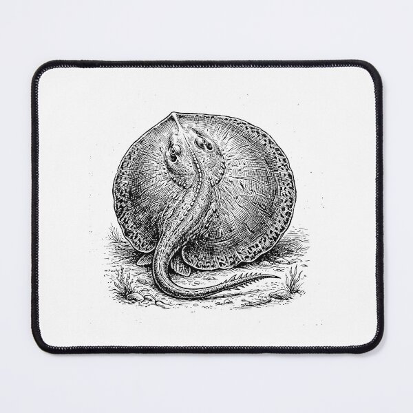 Item preview, Woodcut Giant Stingray Illustration designed and sold by DuckOddity.