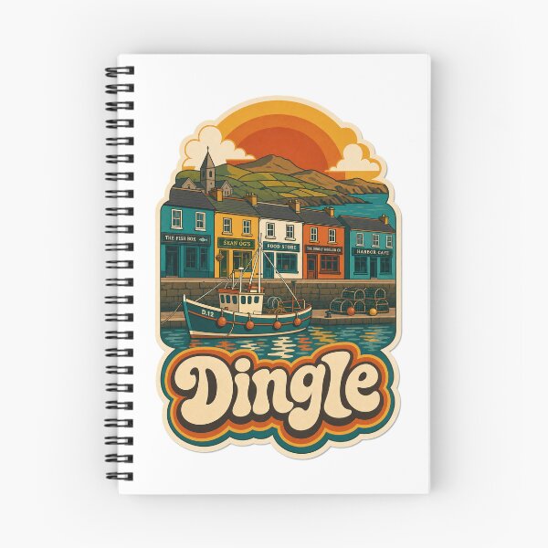 Item preview, Dingle Ireland Travel Souvenir - Retro Illustration designed and sold by VisualArtsOasis.