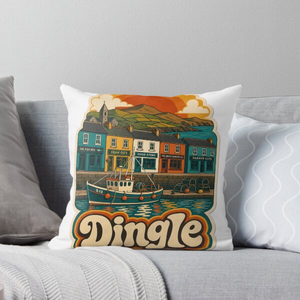 Item preview, Dingle Ireland Travel Souvenir - Retro Illustration designed and sold by VisualArtsOasis.
