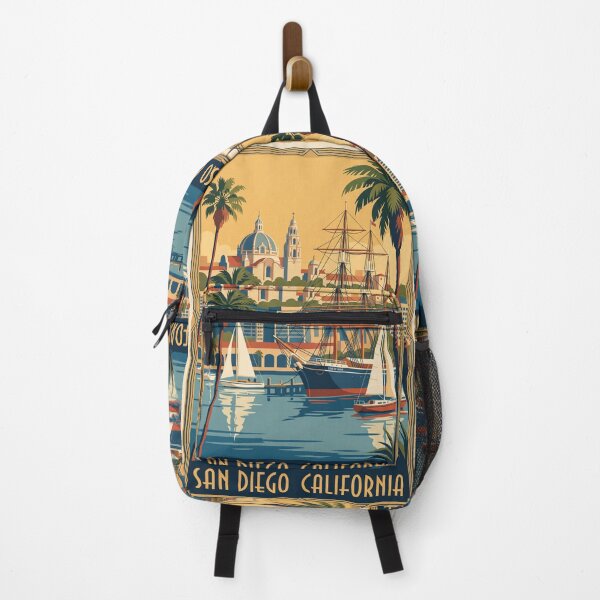 Item preview, San Diego California Vintage Travel Poster designed and sold by Bomax121.
