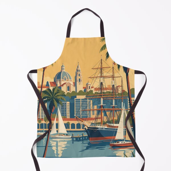 Item preview, San Diego California Vintage Travel Poster designed and sold by Bomax121.