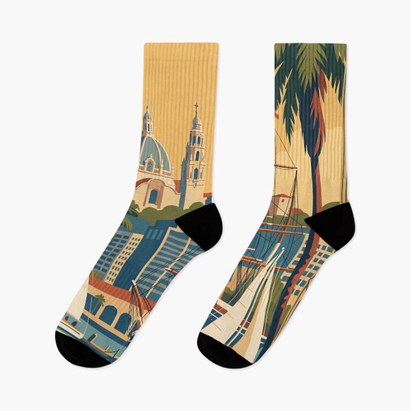 Item preview, San Diego California Vintage Travel Poster designed and sold by Bomax121.