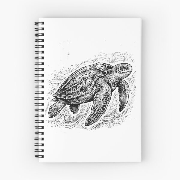 Item preview, Vintage Woodcut Leatherback Turtle Illustration designed and sold by DuckOddity.