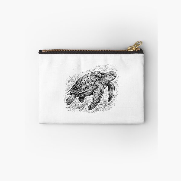 Item preview, Vintage Woodcut Leatherback Turtle Illustration designed and sold by DuckOddity.