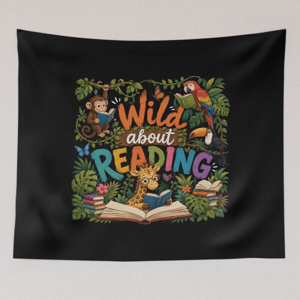 Item preview, Wild About Reading Reading Books Lovers Reader Librarian designed and sold by OlakunleOloroz.