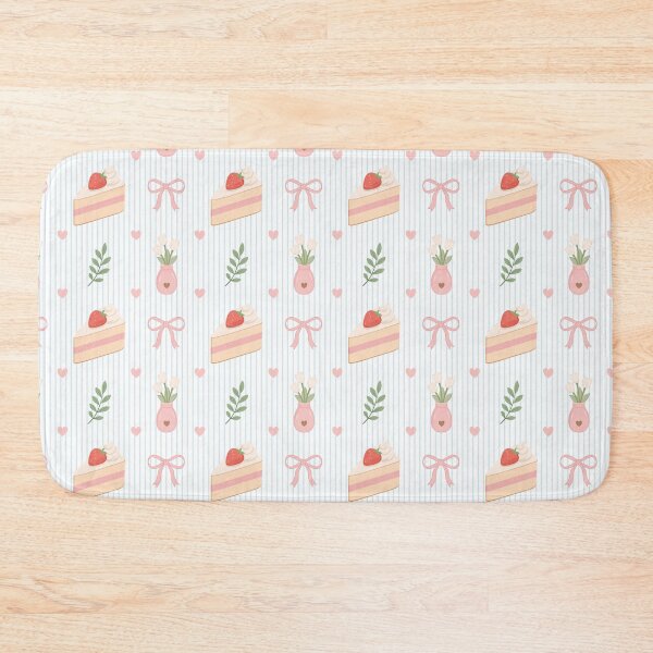 Item preview, Strawberry Cake and Tulip Vase Blue Stripe Seamless Pattern designed and sold by Anne97s.