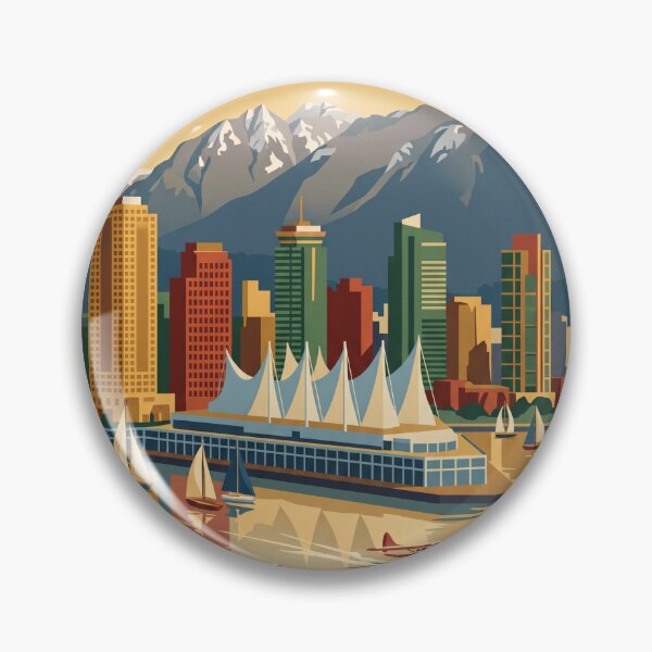 Item preview, Vancouver British Columbia Vintage Travel Poster designed and sold by Bomax121.