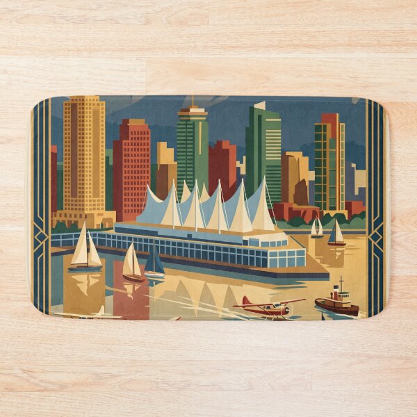 Item preview, Vancouver British Columbia Vintage Travel Poster designed and sold by Bomax121.