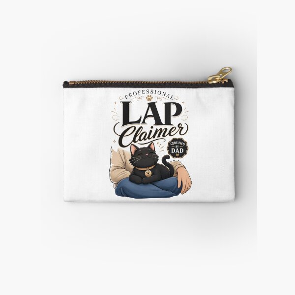 Item preview, Professional Lap Claimer Black Cat Dad Kawaii T-Shirt designed and sold by Ashley critters.
