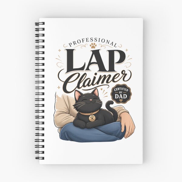Item preview, Professional Lap Claimer Black Cat Dad Kawaii T-Shirt designed and sold by Ashley critters.