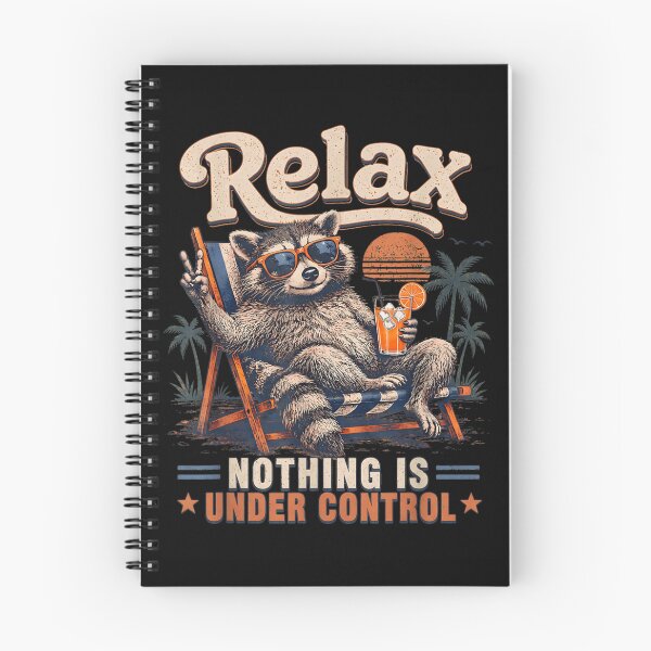Item preview, Relax Nothing Is Under Control Cool Raccoon Sunglasses Beach Vacation designed and sold by CenaPrincoto.