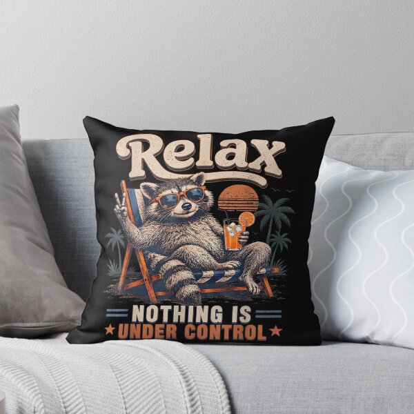 Item preview, Relax Nothing Is Under Control Cool Raccoon Sunglasses Beach Vacation designed and sold by CenaPrincoto.